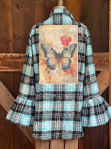 WILD ONE Flared Sleeve Flannel
